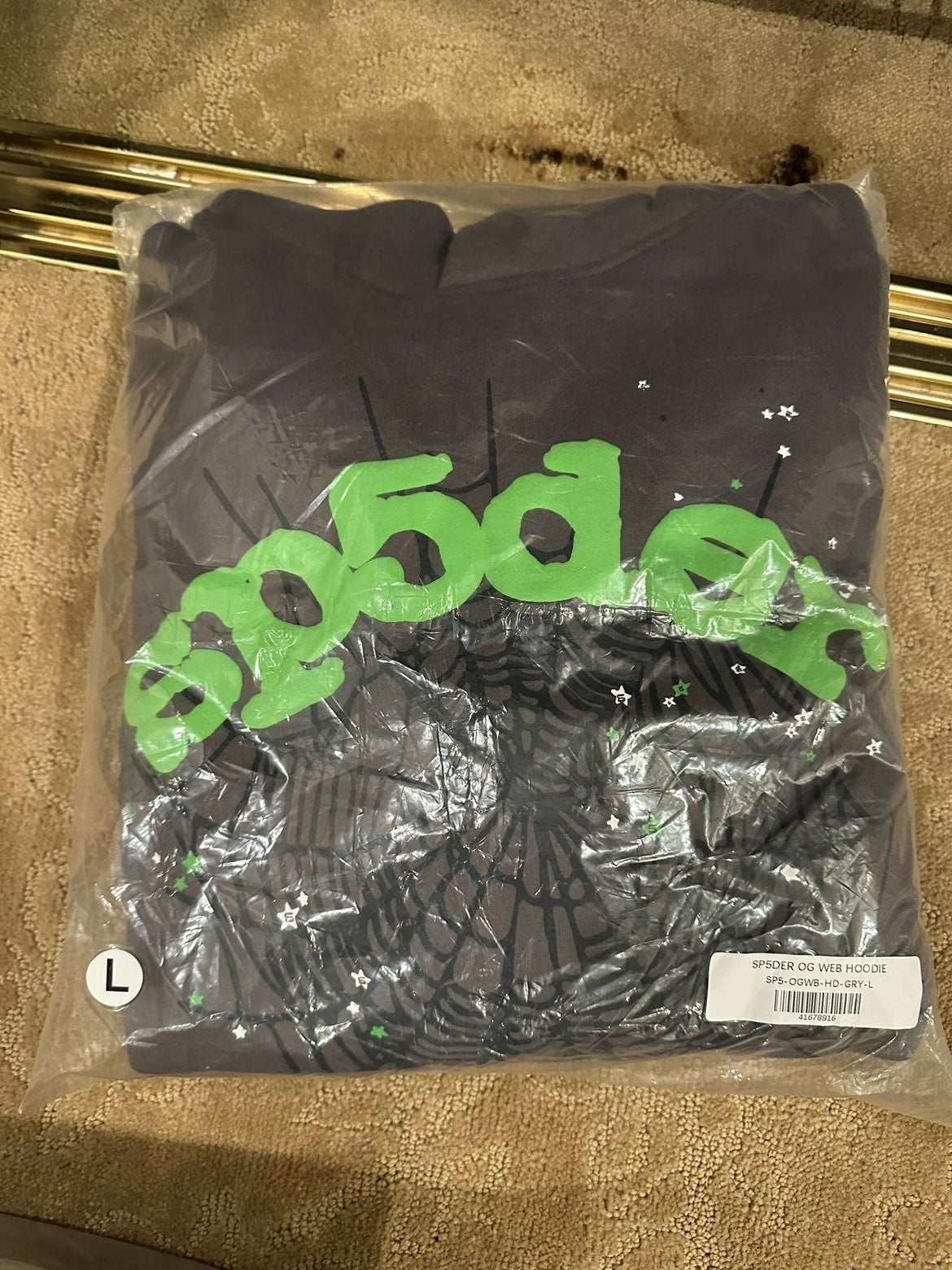Grey and Green Hoodie