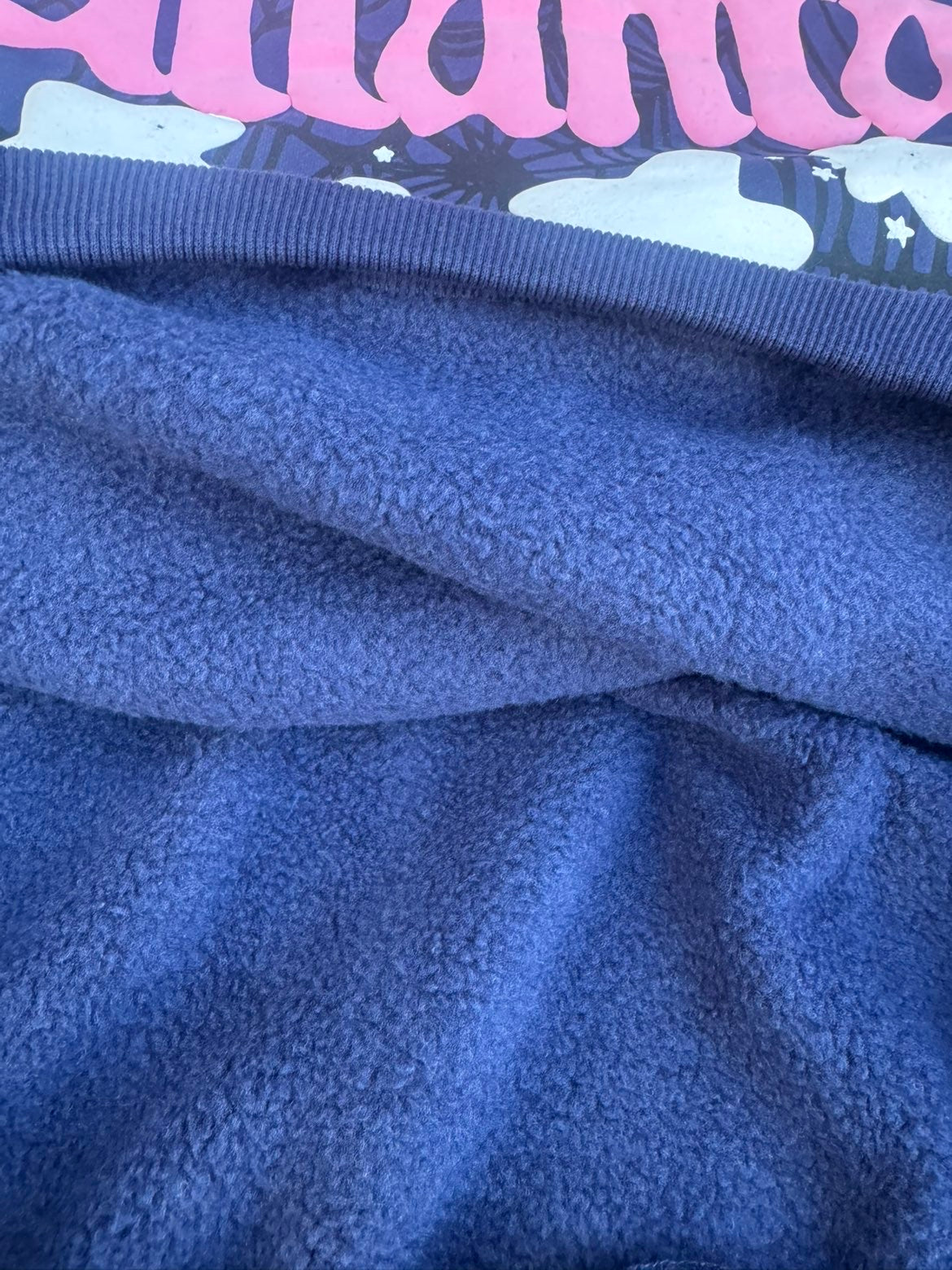 Navy Blue and White Hoodie