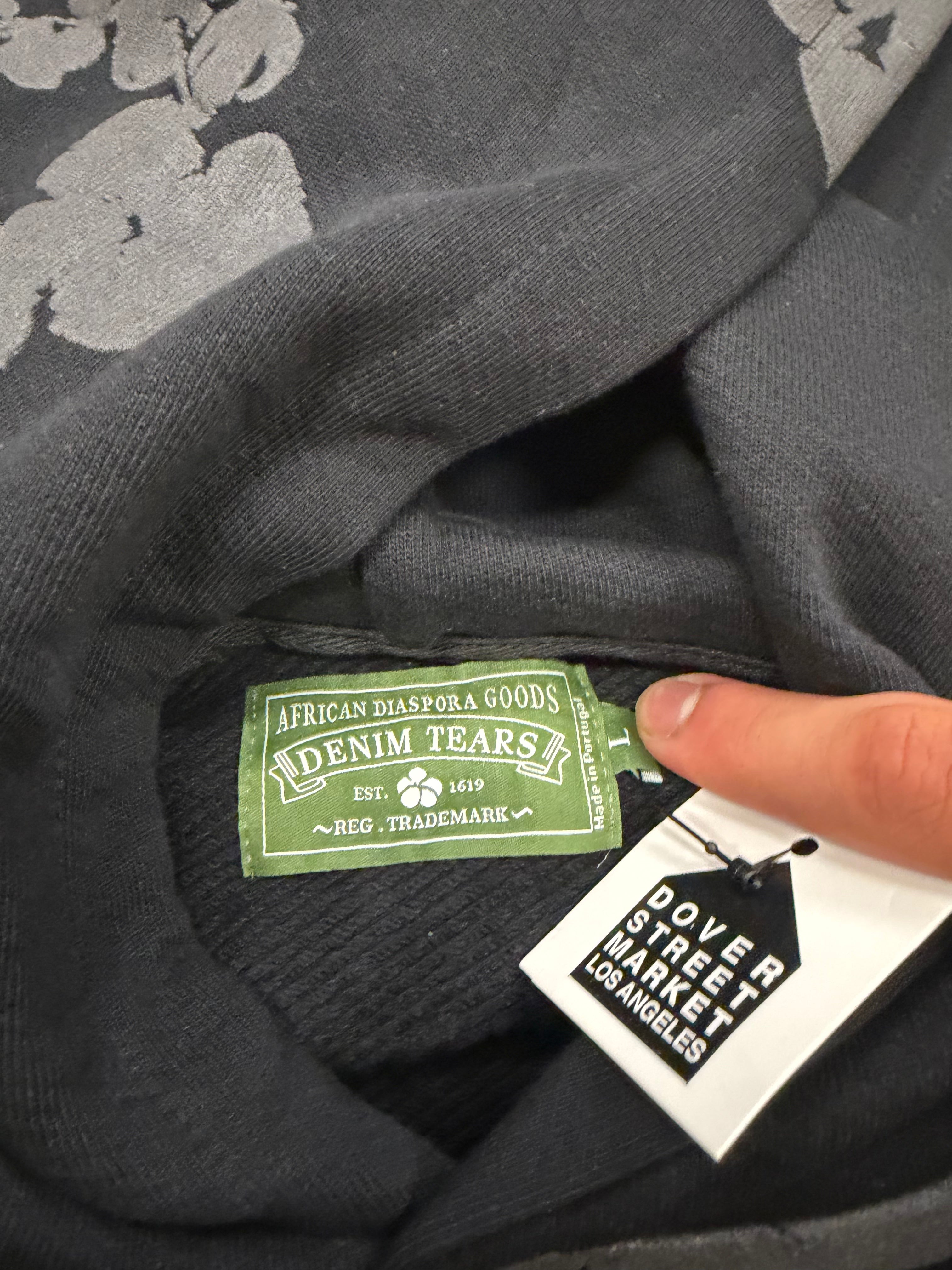 Black on Black Tear Hoodie