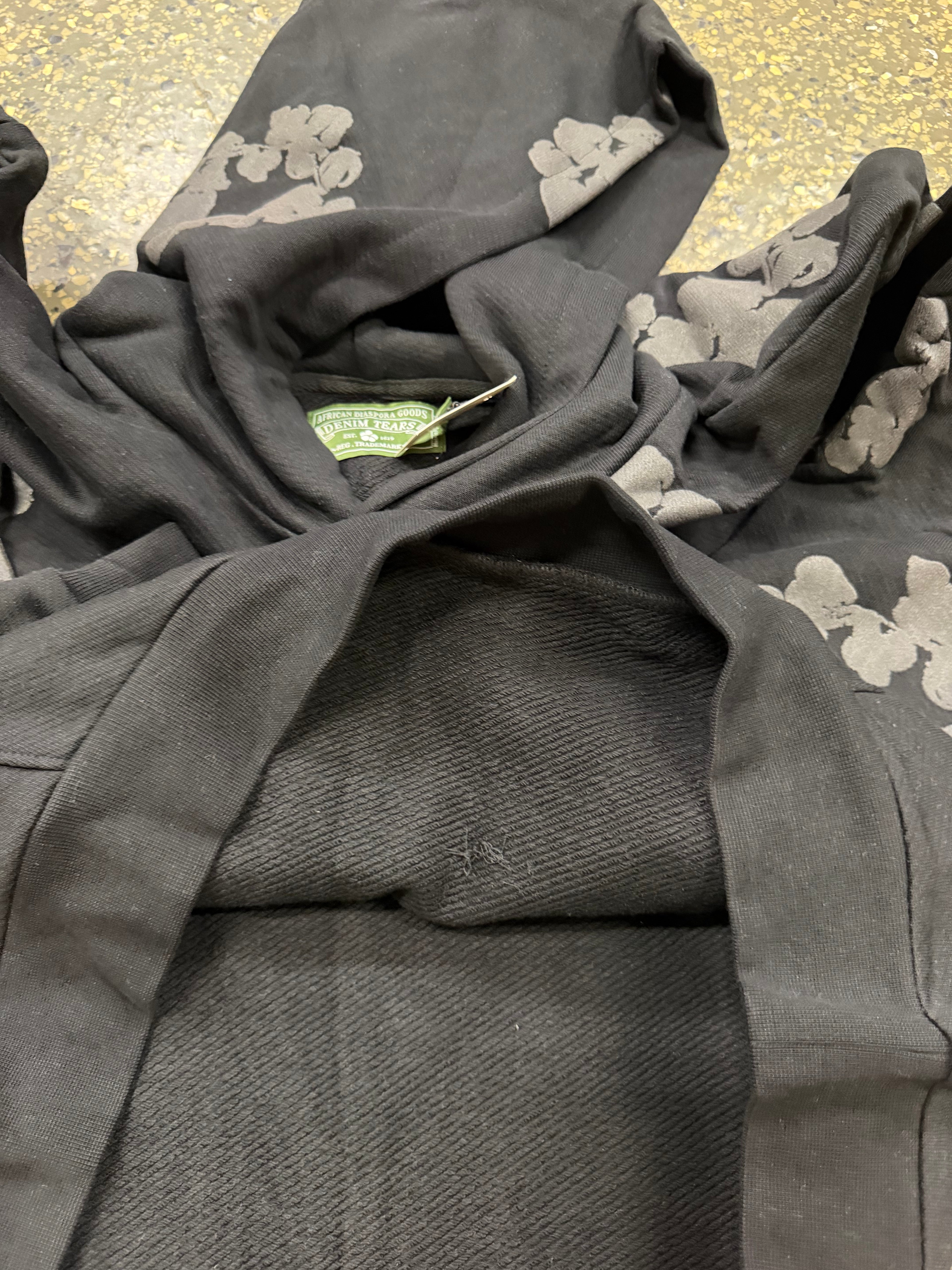 Black on Black Tear Hoodie