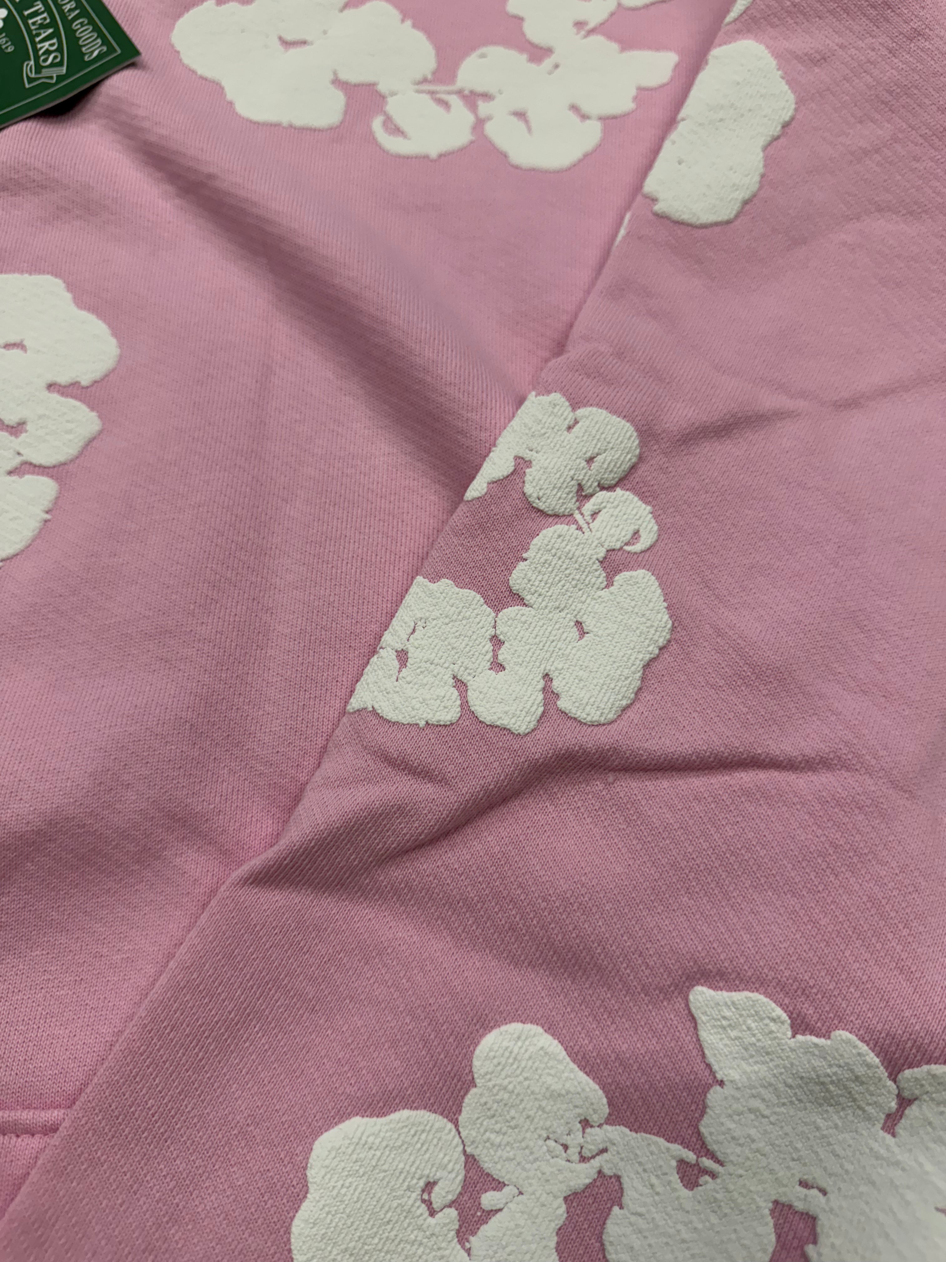 White on Pink Tear Hoodie