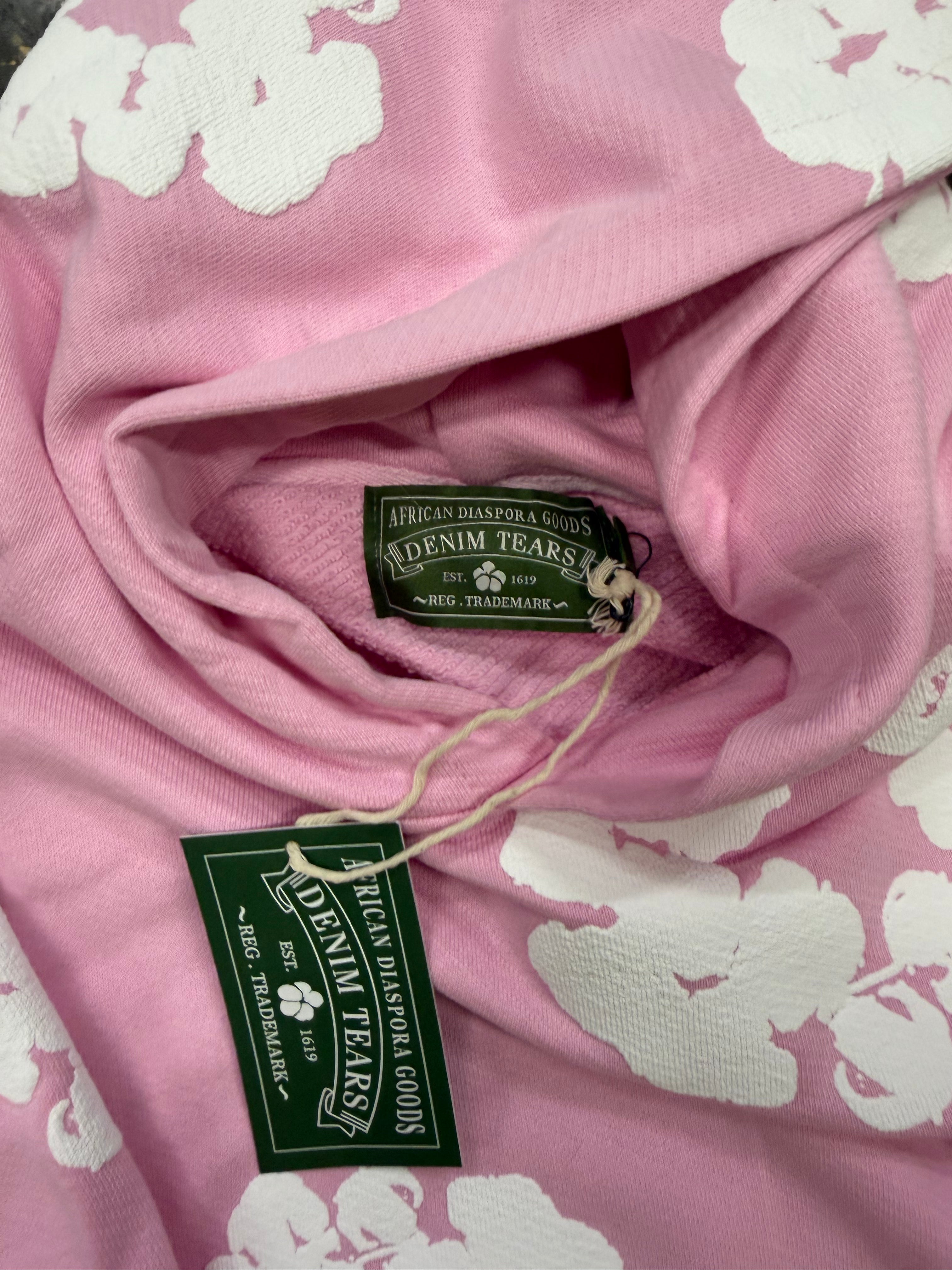 White on Pink Tear Hoodie