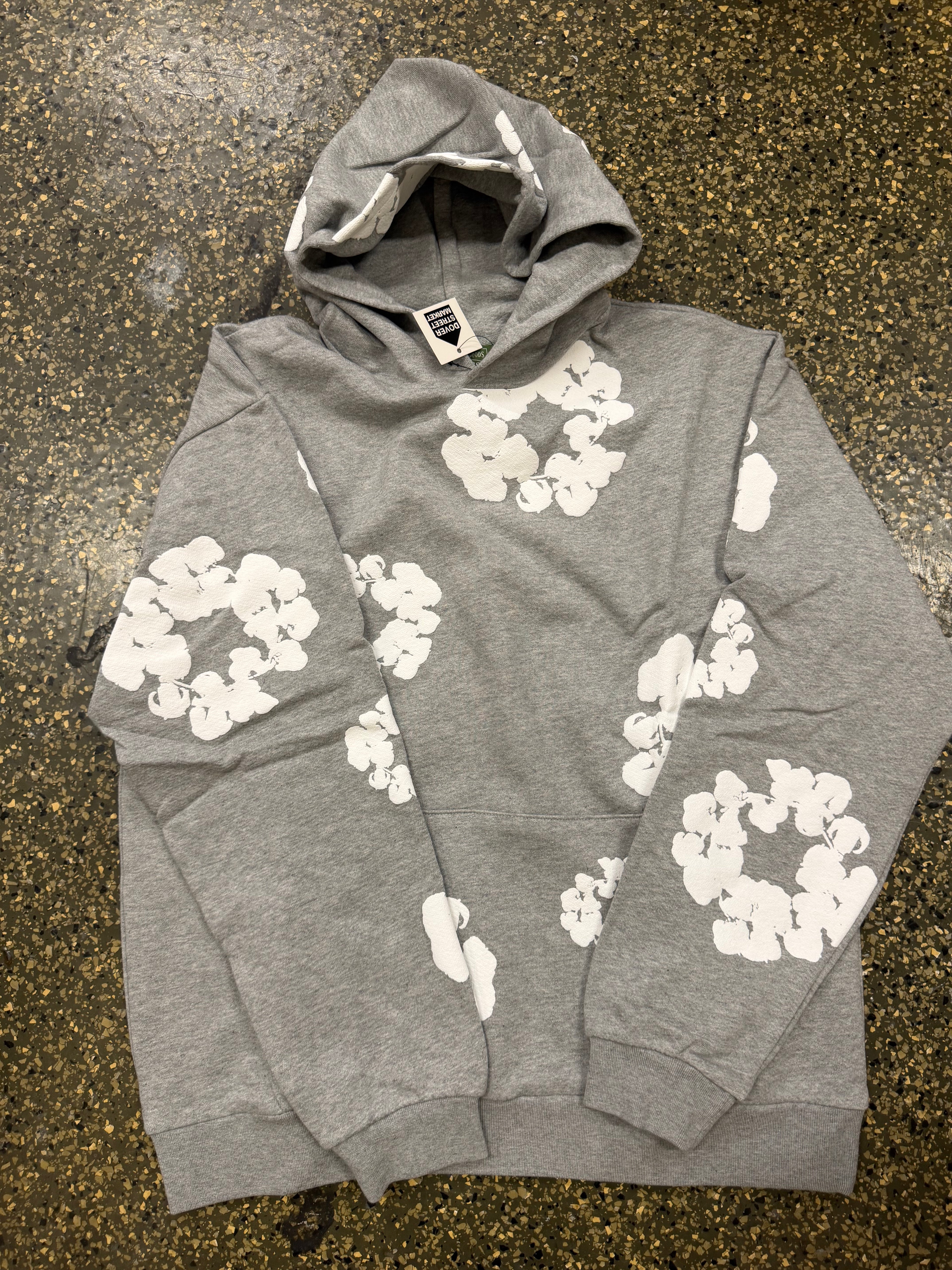 White and Grey Tear Hoodie