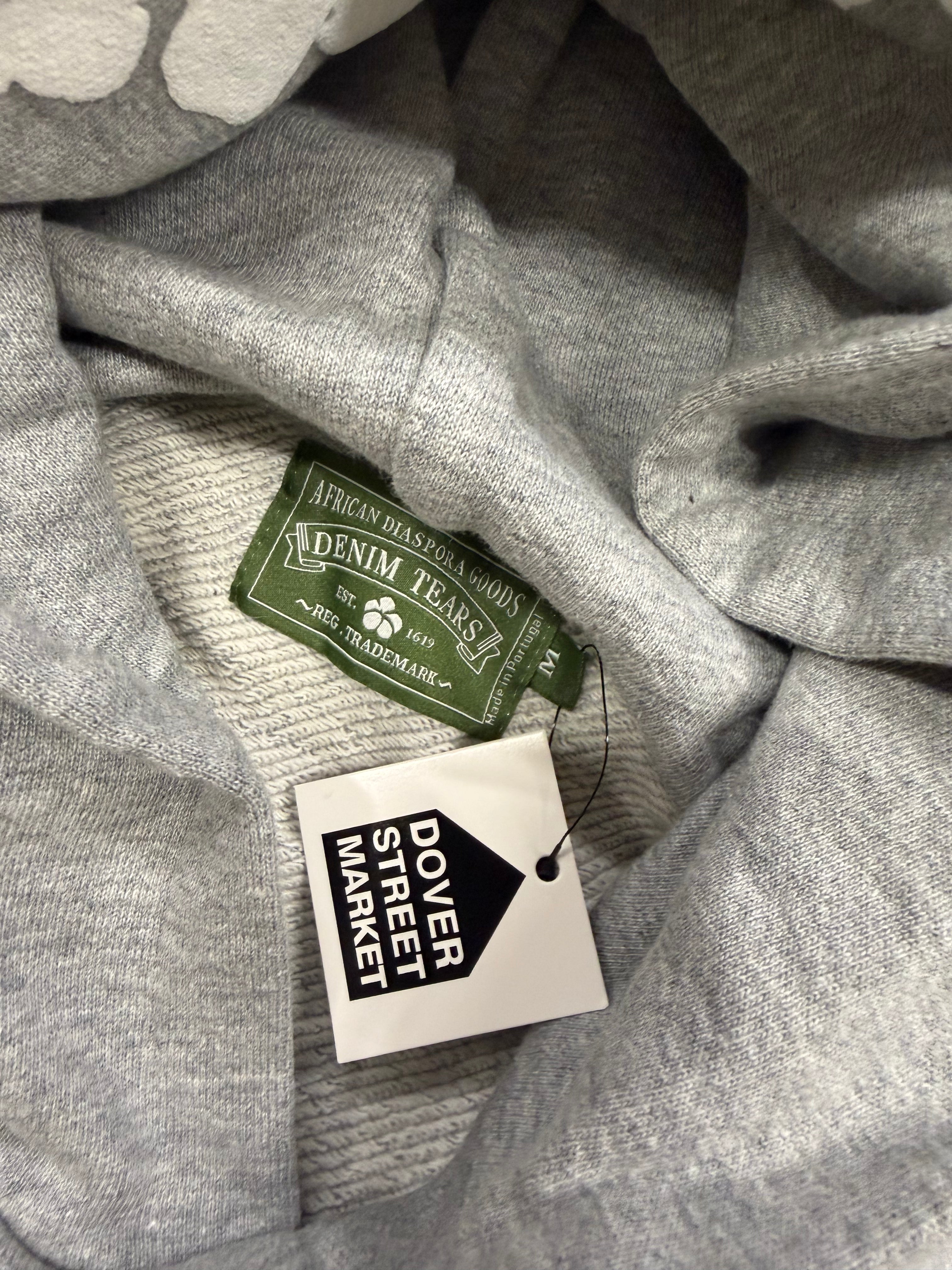 White and Grey Tear Hoodie