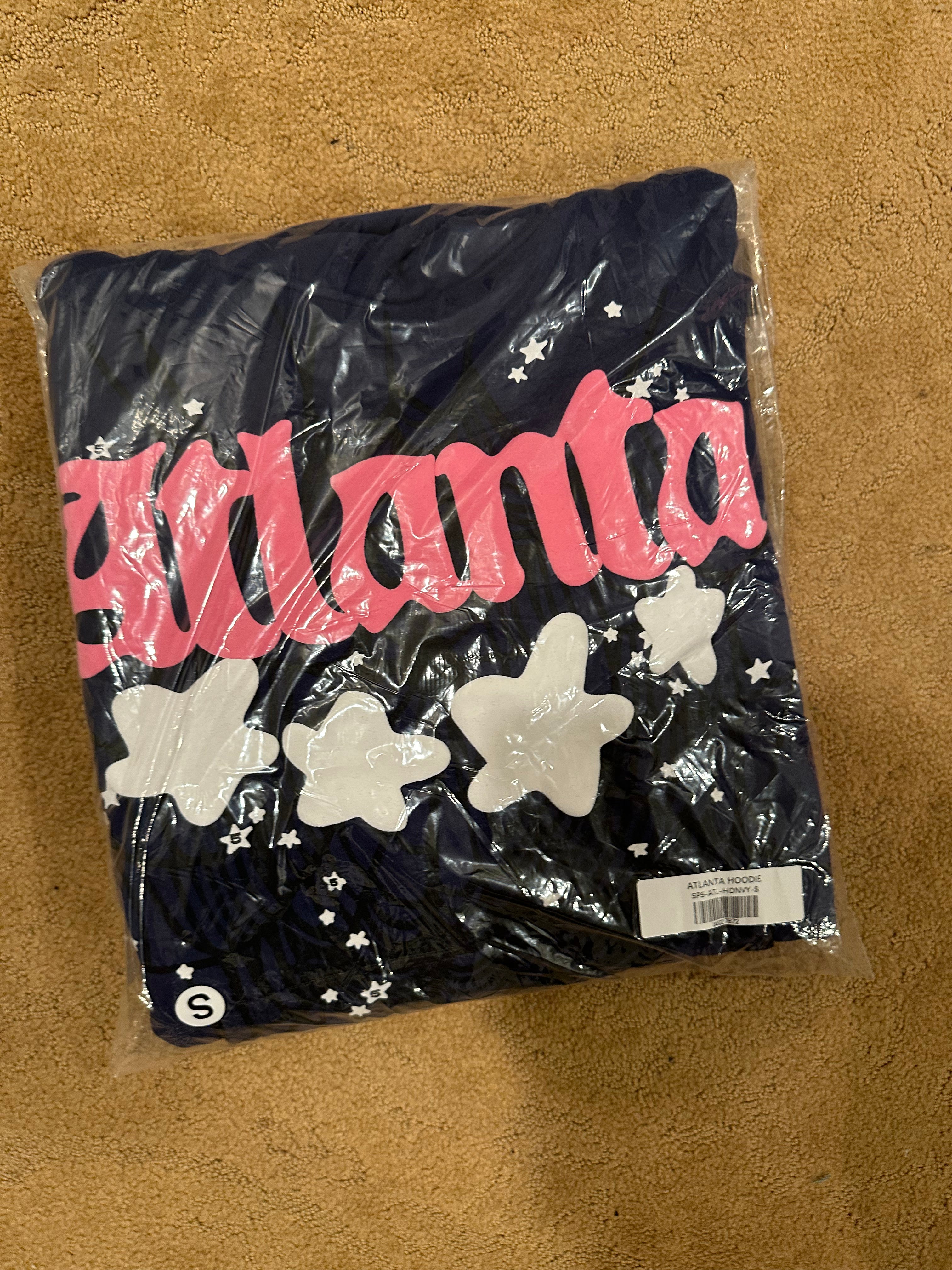 Navy Blue and White Hoodie